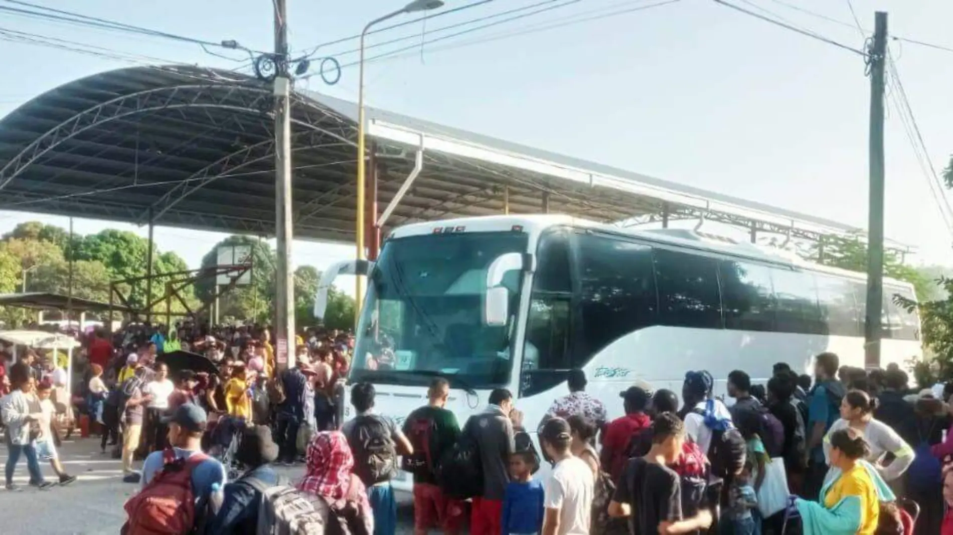 autobuses trasladan a migrantes 